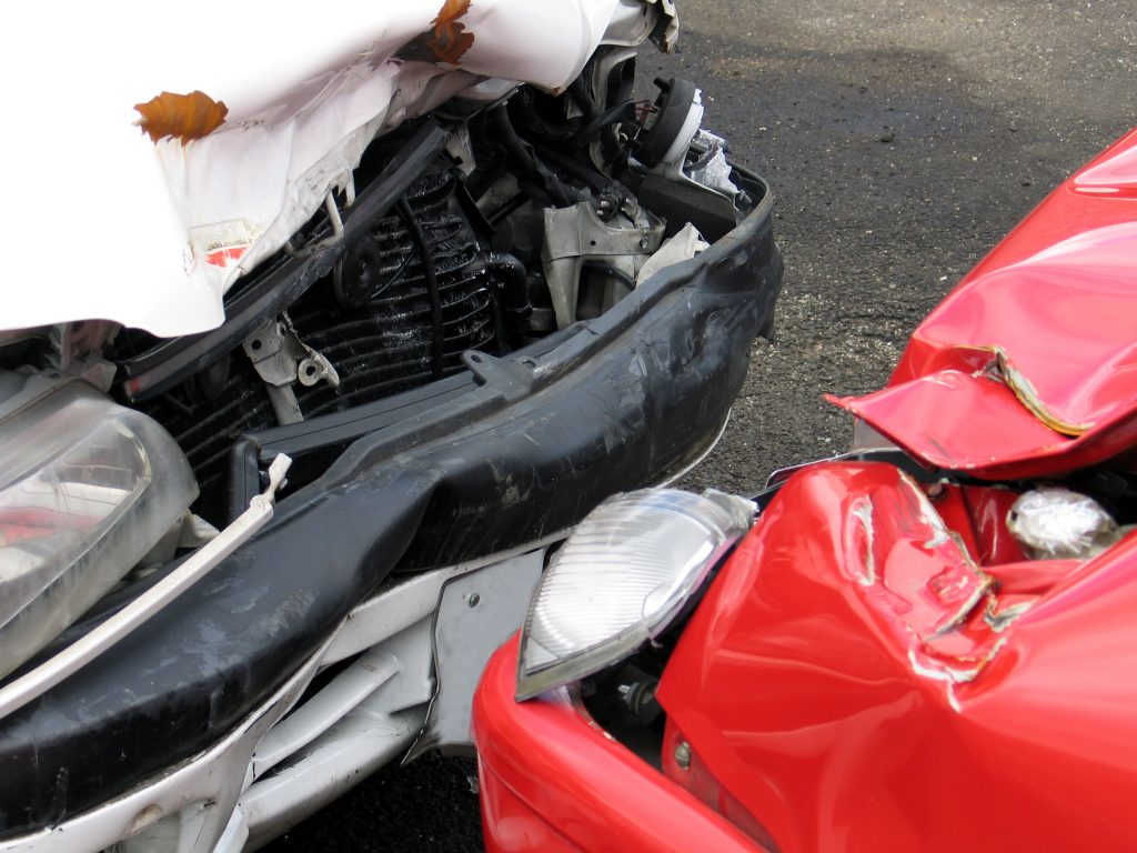 head on collision car accident